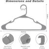 imageStandard Plastic Hangers Ideal for Everyday Home Use Lightweight Space Saving Laundry HangersHeavy Duty Clothes Hanger for DressPantsCoats Etc Misty Grey 60Pack