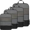 imageBAGAIL 4 Set6 Set Ultralight Compression Packing Cubes Packing Organizer for Travel Accessories Luggage Suitcase Backpack70D 4Set Mesh Black