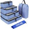 imageBAGAIL 6 Set Packing CubesTravel Luggage Packing OrganizersWave pattern