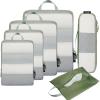 imageBAGAIL 6 Set Ultralight Compression Packing Cubes Packing Organizer for Travel Accessories Luggage Suitcase Backpack06Matcha Green