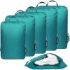 imageBAGAIL 6 Set Ultralight Compression Packing Cubes Packing Organizer for Travel Accessories Luggage Suitcase BackpackTeal
