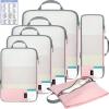 imageBAGAIL 6 Set4 Set Lightweight Compression Packing Cubes for Travel AntiTearing Expandable Organizer Bags for SuitcasePink