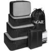 imageBAGAIL 8 Set Packing Cubes Luggage Packing Organizers for Travel AccessoriesPewter ColorBlack