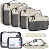 imageBAGAIL 8 Set9 Set Packing Cubes Luggage Packing Organizer for Travel Suitcase Packing Bags for Travel AccessoriesGreen Flower