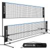 imageBAGAIL Badminton Net Height Adjustable Kids Volleyball Net Foldable Nylon Net 10 ft14ft17ft Wide Tennis Net Small Pickleball Net for Backyard Game and Indoor Outdoor Use Easy Setup14ft