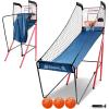 imageBAGAIL Basketball Arcade Game Electronic Basketball Shooting Game with 8 Game Modes Arcade Sounds Foldable Frame 4 Balls Inflation Pump Ideal Indoor Sport Games for All Players  Dual ShotsSingle Shot