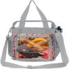 imageBAGAIL Clear Bag Stadium Approved Tote Bag with Front Pocket and Adjustable Shoulder Strap Grey
