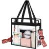imageBAGAIL Clear Bags 12x6x12 Stadium Approved Clear Tote Bag with Zipper Closure Crossbody Shoulder Bag with Adjustable StrapEthnic Arrow