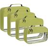 imageBAGAIL Clear Packing Cubes Packing Organizer for Travel Accessories Luggage suitcaseGreen