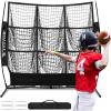 imageBAGAIL Football Throwing Net  5 or 9 Target Pockets Easy Setup HeavyDuty  Portable QB Accuracy Trainer Fun Target Practice Net for Football with Carry BagBlack