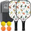 imageBAGAIL Pickleball Paddles USAPA Approved Fiberglass Surface Pickleball Set Lightweight Pickle Ball Rackets with 4 Balls 1 Bag Designed in California for Traction and StabilityRacket