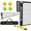 imageBAGAIL Portable Pickleball Net Set 22 FT Regulation Size Pickle Ball Net with Ball Collector Carry Bag Easy Setup for Outdoor Indoor Driveway  RedYellow  Black
