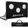 imageBAGAIL Soccer Goal 2in1 Soccer Net with Targets 6x4 FT Pop Up Soccer Trainer for Backyard with Detachable Target Cloth and Carry Bag Indoor Outdoor Fun Soccer GameBlack