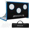 imageBAGAIL Soccer Goal 2in1 Soccer Net with Targets 6x4 FT Pop Up Soccer Trainer for Backyard with Detachable Target Cloth and Carry Bag Indoor Outdoor Fun Soccer GameBlue