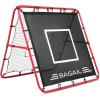 imageBAGAIL Soccer Rebounder Net 4 x 4 Ft Pitch Back Baseball Softball Rebounder Angle Adjustable Rebound Net for Control Passing Practice Easy Setup Bounce Back Net Gifts for TrainingRedBlack