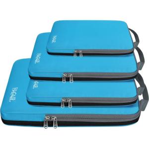 imageBAGAIL 4 Set6 Set8 Set Compression Packing Cubes Travel Accessories Expandable Packing Organizers Square Mesh 06Black4Blue
