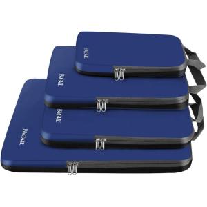 imageBAGAIL 4 Set6 Set8 Set Compression Packing Cubes Travel Accessories Expandable Packing Organizers Square Mesh 06Black4Navy