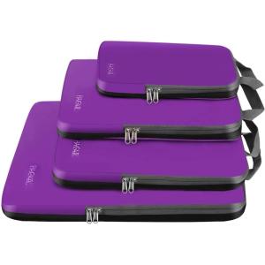 imageBAGAIL 4 Set6 Set8 Set Compression Packing Cubes Travel Accessories Expandable Packing Organizers Square Mesh 06Black4Purple