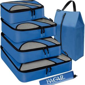 imageBAGAIL 6 Set Packing CubesTravel Luggage Packing OrganizersDark Blue
