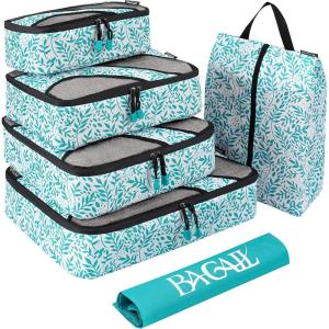 imageBAGAIL 6 Set Packing CubesTravel Luggage Packing OrganizersLeaf