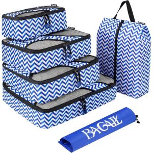 imageBAGAIL 6 Set Packing CubesTravel Luggage Packing OrganizersWave pattern