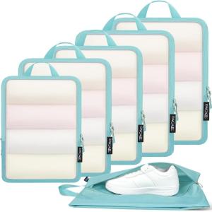 imageBAGAIL 6 Set Ultralight Compression Packing Cubes Packing Organizer for Travel Accessories Luggage Suitcase Backpack6Dusty Blue