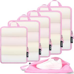 imageBAGAIL 6 Set Ultralight Compression Packing Cubes Packing Organizer for Travel Accessories Luggage Suitcase Backpack6Pink