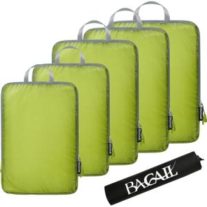 imageBAGAIL 6 Set Ultralight Compression Packing Cubes Packing Organizer for Travel Accessories Luggage Suitcase BackpackMoss Green