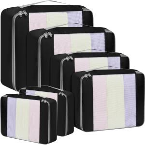 imageBAGAIL 6 Set8 Set10 Set Packing Cubes Various Sizes Packing Organizer for Travel Accessories Luggage Carry On Suitcase06Black