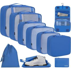 imageBAGAIL 6 Set8 Set10 Set Packing Cubes Various Sizes Packing Organizer for Travel Accessories Luggage Carry On Suitcase10Blue