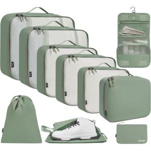 imageBAGAIL 6 Set8 Set10 Set Packing Cubes Various Sizes Packing Organizer for Travel Accessories Luggage Carry On Suitcase10Matcha Green