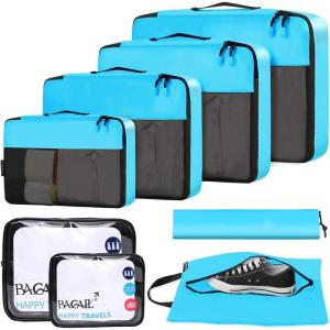 imageBAGAIL 8 Set9 Set Packing Cubes Luggage Packing Organizer for Travel Suitcase Packing Bags for Travel AccessoriesBlue
