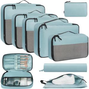 imageBAGAIL 8 Set9 Set Packing Cubes Luggage Packing Organizer for Travel Suitcase Packing Bags for Travel AccessoriesDusty Blue