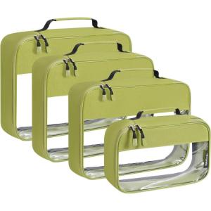 imageBAGAIL Clear Packing Cubes Packing Organizer for Travel Accessories Luggage suitcaseGreen