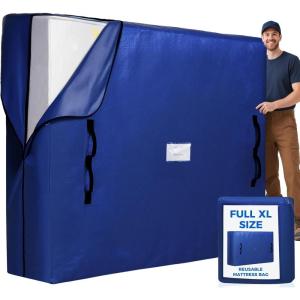 imageBAGAIL Mattress Bags for Moving Mattress Covers with Heavy Duty Handles Reusable Mattress Storage Bag for Moving SuppliesNavy QueenNavy