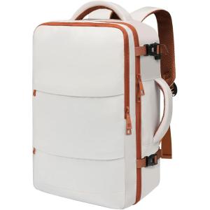 imageBAGAIL Travel Laptop Backpack Carry on with USB Port Luggage Bag for HolidayPinkBeige