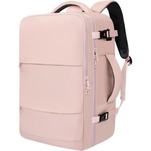 imageBAGAIL Travel Laptop Backpack Carry on with USB Port Luggage Bag for HolidayPinkPink