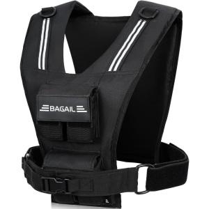 imageBAGAIL Weighted Vest Men 20lbs30lbs40lbs Adjustable Weighted Vest for Woman with Removable Iron Weights Womens Weight Vest for Walking Rucking Running Strength training20 lb