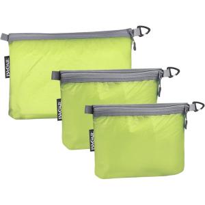 imageBagail Ultralight Zipper Pouch Travel Packing Bags for Toiletries Document ElectronicsGreen