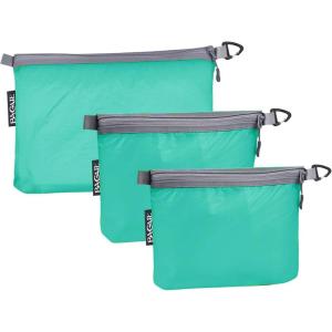 imageBagail Ultralight Zipper Pouch Travel Packing Bags for Toiletries Document ElectronicsTurquoise