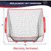 imageBAGAIL 7x7 FT Baseball ampamp Softball Net Replacement Net Only No Frame 7Strand Heavy Duty Knotless Polyester Replacement Baseball Net for Baseball Pitching Hitting and ThrowingRed  Full Mouth Version