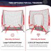 imageBAGAIL 7x7 FT Baseball ampamp Softball Net Replacement Net Only No Frame 7Strand Heavy Duty Knotless Polyester Replacement Baseball Net for Baseball Pitching Hitting and ThrowingRed  Strike Zone Version