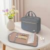 imageBAGAIL Hanging Toiletry Bag for Women Waterresistant Cosmetic Bag Large Capacity Travel Makeup Organizer for FullSized Travel EssentialsClassicJewelry Bag Pink1Grey