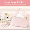 imageBAGAIL Hanging Toiletry Bag for Women Waterresistant Cosmetic Bag Large Capacity Travel Makeup Organizer for FullSized Travel EssentialsClassicJewelry Bag Pink1Pink