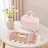 imageBAGAIL Hanging Toiletry Bag for Women Waterresistant Cosmetic Bag Large Capacity Travel Makeup Organizer for FullSized Travel EssentialsClassicJewelry Bag Pink1Pink