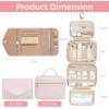 imageBAGAIL Hanging Toiletry Bag for Women Waterresistant Cosmetic Bag Large Capacity Travel Makeup Organizer for FullSized Travel EssentialsClassicJewelry Bag Pink1Pink
