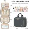 imageBAGAIL Hanging Toiletry Bag for Women Waterresistant Cosmetic Bag Large Capacity Travel Makeup Organizer for FullSized Travel EssentialsClassicJewelry Bag PinkGrey