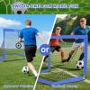 imageBAGAIL Soccer Goal 4x3 FT Soccer Practice Net with Goal Pop Up Soccer Goal for Backyard Portable Soccer Training Equipment with Carry Bag Fun Soccer Game Indoor and OutdoorBlue