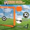 imageBAGAIL Soccer Goal 4x3 FT Soccer Practice Net with Goal Pop Up Soccer Goal for Backyard Portable Soccer Training Equipment with Carry Bag Fun Soccer Game Indoor and OutdoorOrange