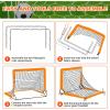 imageBAGAIL Soccer Goal 4x3 FT Soccer Practice Net with Goal Pop Up Soccer Goal for Backyard Portable Soccer Training Equipment with Carry Bag Fun Soccer Game Indoor and OutdoorOrange